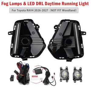 Fog Lamps & LED DRL Daytime Running Light Set For Toyota RAV4 2026-2027
