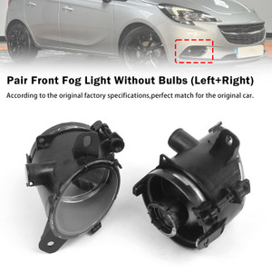 Pair Front Fog Light Lamp For Vauxhall Corsa 2011-2019 13253625 13253626