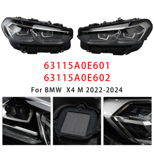 LED Left+Right Headlight Chrome Without AFS For BMW X3 X4 G01 G02 2022-2025