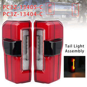 Left+Right LED Tail Light PC3Z-13405-C PC3Z-13404-C For Ford F-250 2023-2026