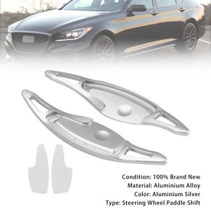 Steering Wheel Paddle Shifter For Genesis G80 Sport 17-20 Aluminium Silver