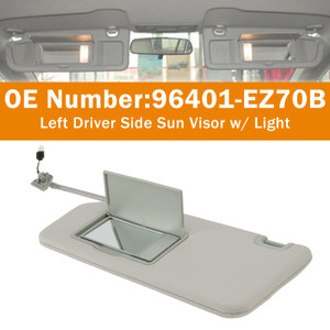 Left Driver Side Sun Visor w/ Light 96401-EZ70B For Nissan Titan 2004-2024