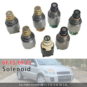 7PCS 6F15 6F35 Transmission Solenoid Kit (Black Solenoid Type) For Ford Mercury