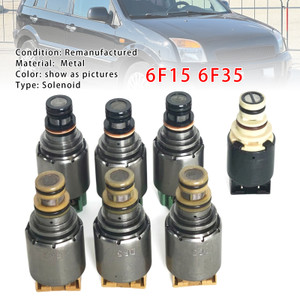 7PCS 6F15 6F35 Transmission Solenoid Kit (Black Solenoid Type) For Ford Mercury