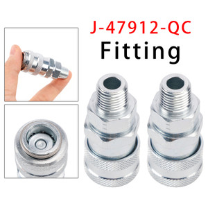 2PCS Fuel System Coupler Fitting J-47912-QC For Detroit Diesel S60 MBE4000
