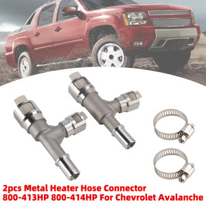 2pcs Metal Heater Hose Connector 800-413HP 800-414HP For Chevrolet Avalanche