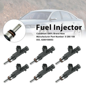 6Pcs Fuel Injector For Audi A6 2004-2008 A6 Avant 2.4 2005-2008 0280158053