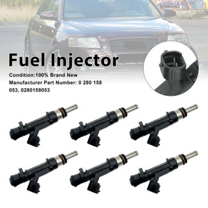 6Pcs Fuel Injector For Audi A6 2004-2008 A6 Avant 2.4 2005-2008 0280158053