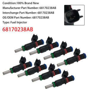 8Pcs Fuel Injector For Dodge Challenger 15-20 Charger 2015-2020 68170238AB