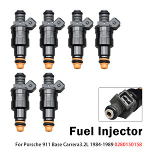 6Pcs Fuel Injector For Porsche 911 Base Carrera 3.2L 1984-1989 0280150158