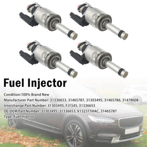 4Pcs Fuel Injector For Volvo S60 V60 XC60 XC70 S90 V90 XC90 2.0L 31303495