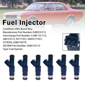 6Pcs Fuel Injector For Ford Granada 1972-1994 Sierra 1982-1993 0280155712