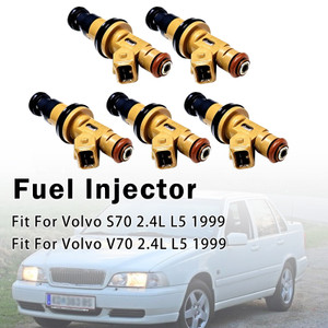5Pcs Fuel Injector For Volvo S70 V70 2.4L L5 1999 9125821 195500-3460