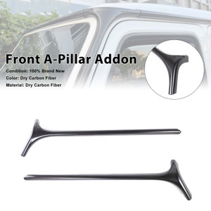 Carbon Fiber Front Window A-Pillar Addon Fit Benz G Class W464 G500 2019-2023