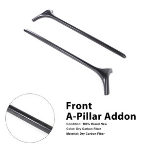 Carbon Fiber Front Window A-Pillar Addon Fit Benz G Class W464 G500 2019-2023