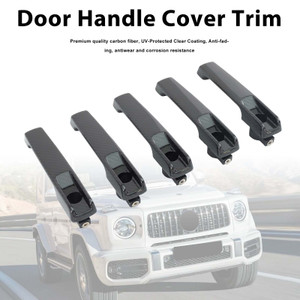 5PCS Carbon Fiber Door Handle Cover Trim Fit Benz G Class W463A W464 2019-2023