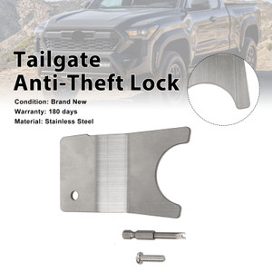 Tailgate Security Device Bed Tailgate Anti-Theft Lock Fit Tacoma 2024-2026