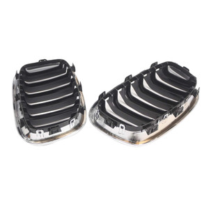 2PCS Front Bumper Kidney Grille Grill Fit BMW 1 Series F20 F21 2012-2014