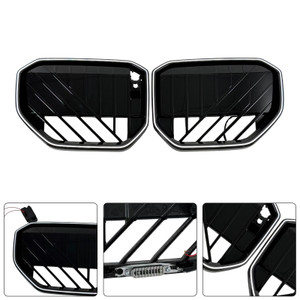Black Front Bumper Grill Grille Fit BMW X3 G45 2025+ W/LED Light
