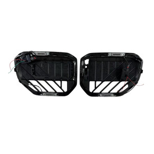 Black Front Bumper Grill Grille Fit BMW X3 G45 2025+ W/LED Light