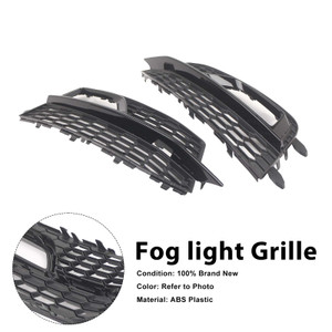 Black Front Fog Lamp Grill Fit Audi A5 S-Line Sport Edition Bumper 2013-2016