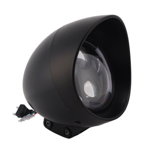 40W 5.75" Beam Headlight Fog Lamp Custom 4000Lm Black Fits For Racer Bobber