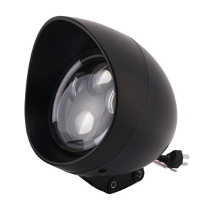 40W 5.75" Beam Headlight Fog Lamp Custom 4000Lm Black Fits For Racer Bobber