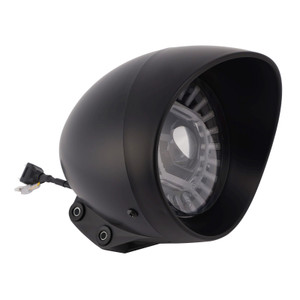 55W 5.75" Beam Headlight Fog Lamp Custom 4000Lm Black Fits For Racer Bobber