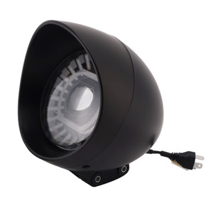 55W 5.75" Beam Headlight Fog Lamp Custom 4000Lm Black Fits For Racer Bobber