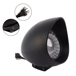 55W 5.75" Beam Headlight Fog Lamp Custom 4000Lm Black Fits For Racer Bobber