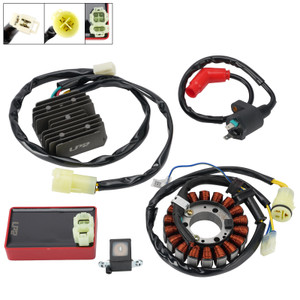 18-Pole Stator Regulator CDI Box Ignition Coil For Honda TRX300 Fourtrax 1988-93