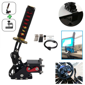 14Bit PC USB3.0 SIM Handbrake Sword Hilt for Racing Games Steering Wheel Stand
