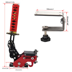 14Bit PC USB3.0 SIM Handbrake Sword Hilt for Racing Games Steering Wheel Stand