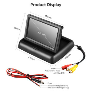Car Backup 8 LED Camera + 4.3" TFT LCD Car Foldable Monitor Kit Vehicle System