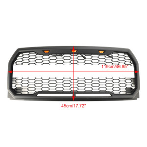 Replacement Front Bumper Grill Grille W/ LED Fit Ford F150 2015-2017 Raptor