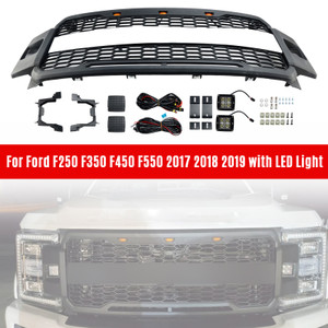 Front Bumper Grill Grille Fit Ford F-250 F-350 F-450 2017-2019 Raptor Style