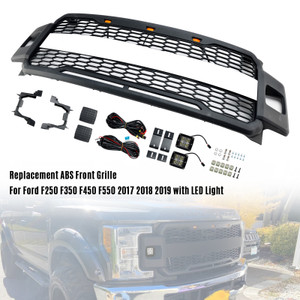 Front Bumper Grill Grille Fit Ford F-250 F-350 F-450 2017-2019 Raptor Style
