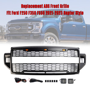 Raptor Style Front Bumper Grille Fit Ford F250 F350 F550 2021-2023 Super Duty