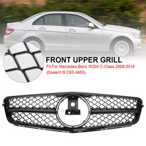 Front Bumper Grille Grill Fit C-Class Benz W204 C300 C350 2008-2014