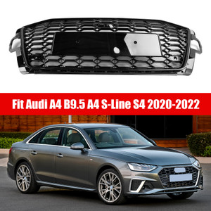 RS4 Style Front Bumper Grill Grille 8W0853651D Fit Audi A4 S4 B9.5 2020-2022