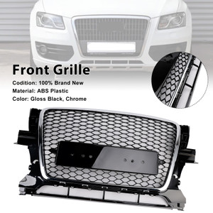 Chrome/Black Front Bumper Grill Grille 8R0853651B Fit Audi Q5 2009-2012