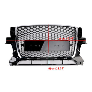 Chrome/Black Front Bumper Grill Grille 8R0853651B Fit Audi Q5 2009-2012