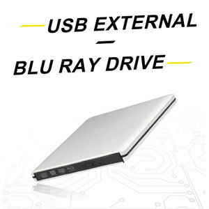 4K UHD Genuine Burner External USB 3.0 Super Slim DVD BD Recorder Drive Silver