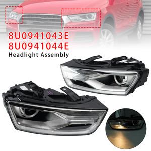Left+Right Xenon Headlight W/ Bulb Ballast 8U0941043E 8U0941044E For Audi Q3