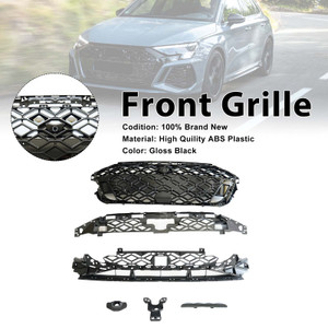 Front Bumper Honeycomb Mesh Grille Grill Fit Audi A3 8Y S?line 2025?2026