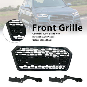 RSQ5-Style Front Honeycomb Mesh Grill Grille Fit Audi Q5 SQ5 2018-2020