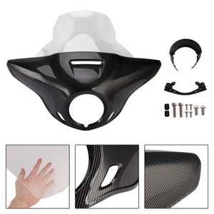 Windshield Headlight Fairing fit for CMX1100 Rebel 21-24 Simulated Carbon+Clear