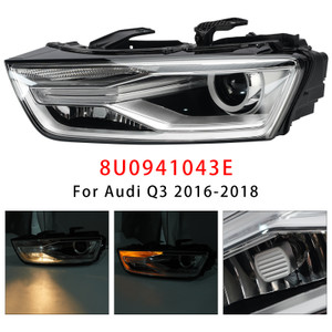 Left Xenon Headlight W/ Bulb and Ballast 8U0941043E For Audi Q3 2016-2018