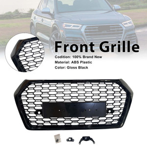 RSQ5-Style Front Honeycomb Mesh Grille Grill Fit Audi Q5 SQ5 2018-2020