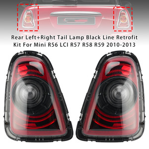 Rear Left+Right Tail Lamp Black Line Retrofit Kit For Mini R56 2010-2013